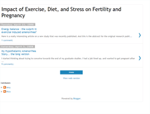Tablet Screenshot of exercise-diet-fertility-pregnancy.blogspot.com
