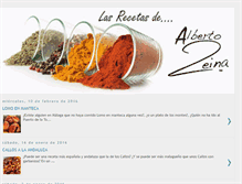 Tablet Screenshot of lasrecetasdealberto.blogspot.com