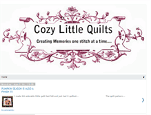 Tablet Screenshot of cozylittlequilts.blogspot.com