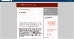 Desktop Screenshot of investment-loan-zmoney.blogspot.com