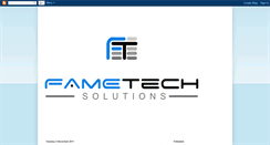 Desktop Screenshot of fametechsolutions.blogspot.com