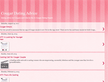 Tablet Screenshot of cougardatingadvice.blogspot.com