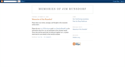 Desktop Screenshot of jimrunsdorfmemories.blogspot.com