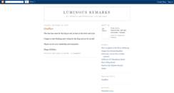 Desktop Screenshot of luminousremarks.blogspot.com