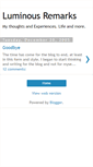 Mobile Screenshot of luminousremarks.blogspot.com