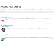 Tablet Screenshot of bicardoshop.blogspot.com