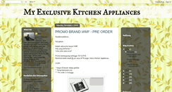 Desktop Screenshot of myexclusivekitchenappliances.blogspot.com