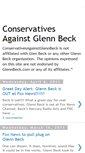 Mobile Screenshot of conservativesagainstglennbeck.blogspot.com