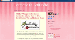 Desktop Screenshot of boutiquelepetitbebe.blogspot.com