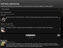 Tablet Screenshot of micieloediciones.blogspot.com