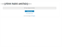 Tablet Screenshot of fenixradioamistadsiempre.blogspot.com