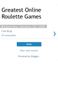 Mobile Screenshot of greatest-online-roulette-games.blogspot.com