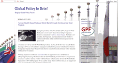 Desktop Screenshot of globalpolicyinbrief.blogspot.com