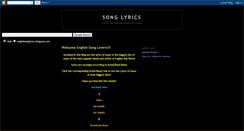 Desktop Screenshot of englishsonglyrics.blogspot.com