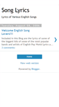 Mobile Screenshot of englishsonglyrics.blogspot.com