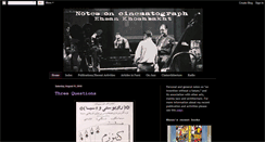 Desktop Screenshot of notesoncinematograph.blogspot.com