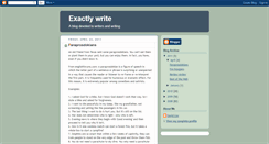 Desktop Screenshot of exactlywrite.blogspot.com