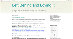 Desktop Screenshot of leftbehindandlovingit.blogspot.com