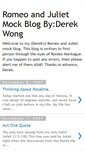 Mobile Screenshot of dereksromeoandjuliet.blogspot.com