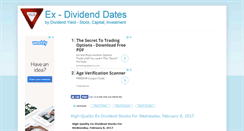 Desktop Screenshot of ex-dividend-dates.blogspot.com
