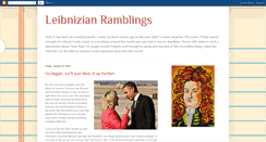 Desktop Screenshot of leibnizianramblings.blogspot.com