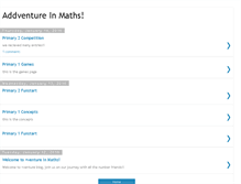 Tablet Screenshot of addventureinmaths.blogspot.com