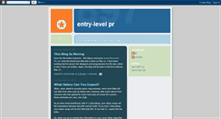 Desktop Screenshot of entrylevelpr.blogspot.com