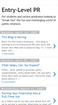 Mobile Screenshot of entrylevelpr.blogspot.com