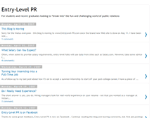 Tablet Screenshot of entrylevelpr.blogspot.com