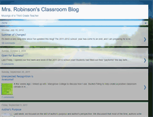 Tablet Screenshot of mrsrobinsonsclassroomblog.blogspot.com