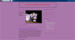 Desktop Screenshot of endangeredanimals123.blogspot.com