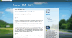 Desktop Screenshot of dreamer-hunt-hints.blogspot.com