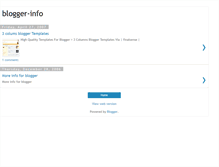 Tablet Screenshot of blogger-info.blogspot.com