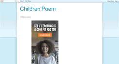 Desktop Screenshot of childrenpoem.blogspot.com