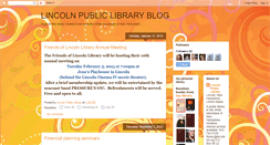 Desktop Screenshot of lincolnpubliclibraryblog.blogspot.com