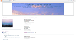 Desktop Screenshot of firefliesandpetrichor.blogspot.com