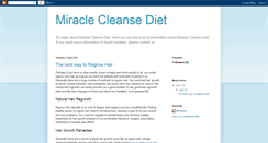 Desktop Screenshot of miraclecleansediet.blogspot.com