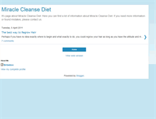 Tablet Screenshot of miraclecleansediet.blogspot.com