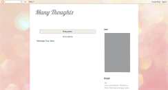 Desktop Screenshot of manythoughts1.blogspot.com