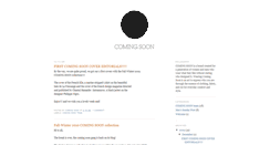 Desktop Screenshot of comingsoonbackstage.blogspot.com