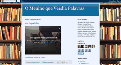 Desktop Screenshot of omeninoquevendiapalavras.blogspot.com
