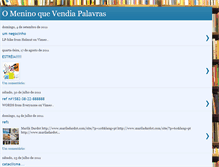 Tablet Screenshot of omeninoquevendiapalavras.blogspot.com