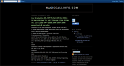 Desktop Screenshot of magiccallinfo.blogspot.com