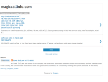 Tablet Screenshot of magiccallinfo.blogspot.com