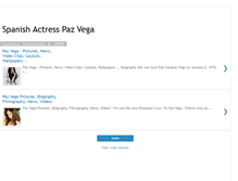 Tablet Screenshot of paz-vega-bio.blogspot.com
