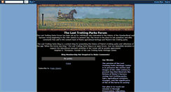 Desktop Screenshot of losttrottingparksforum.blogspot.com