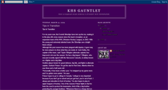 Desktop Screenshot of khsgauntlet.blogspot.com