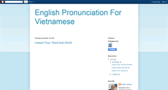 Desktop Screenshot of englishpronunciationforvietnamese.blogspot.com