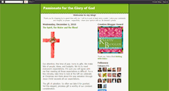 Desktop Screenshot of passionateforthegloryofgod.blogspot.com