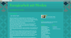 Desktop Screenshot of energiearbeit-mit-pferden.blogspot.com